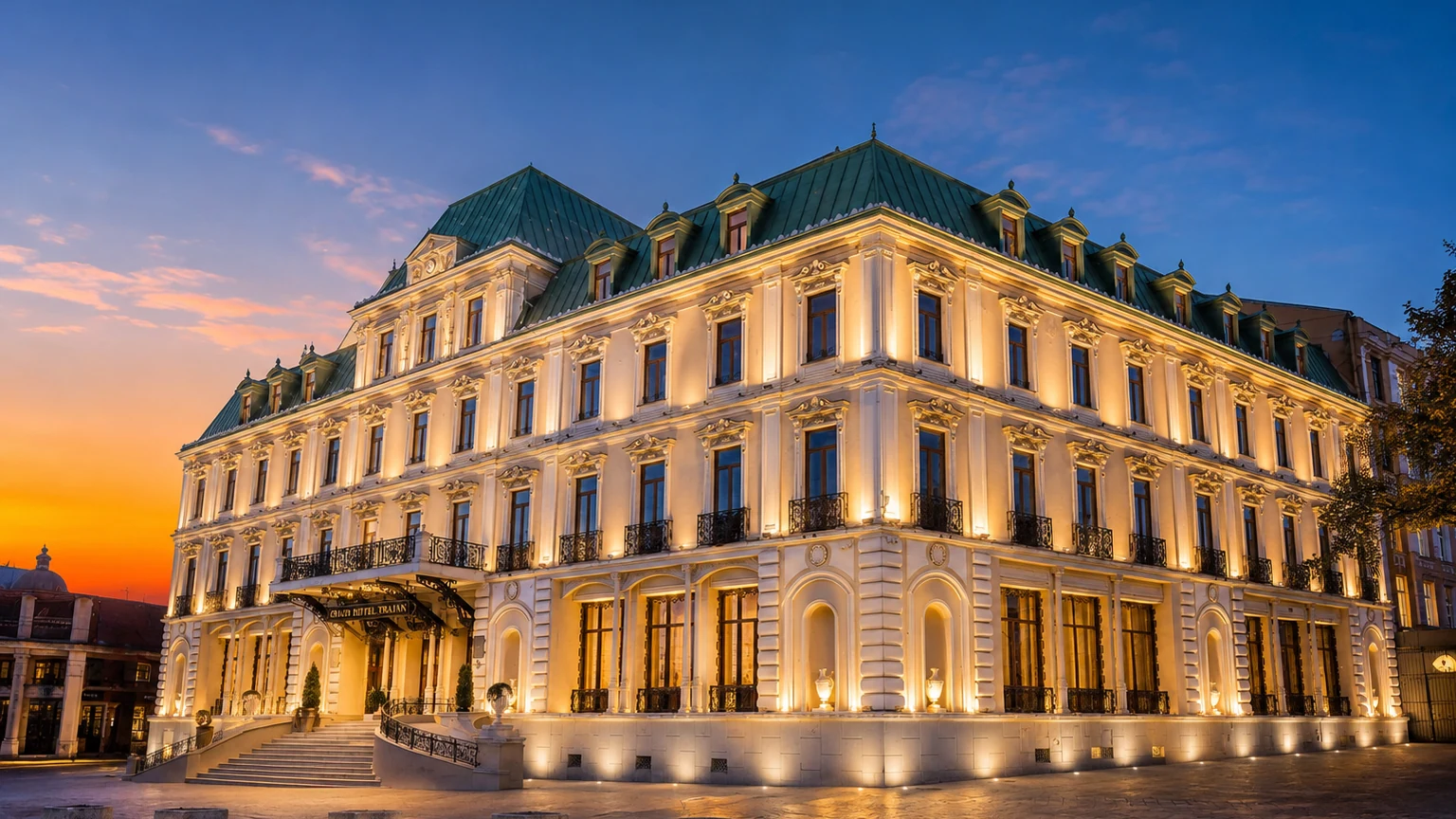 Grand Hotel Traian în Piața Unirii, Iași